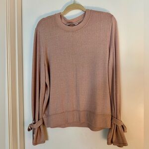 A&F Sweater Top with Tied Trumpet Sleeves